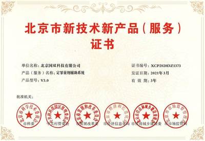 国双科技荣登北京市新技术新产品（服务）认定榜单，彰显北京技术服务新高度